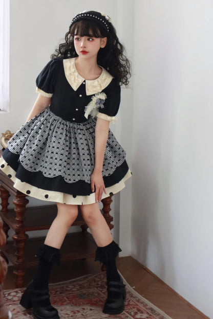 Peach Soda Dot Doll Lolita Dress