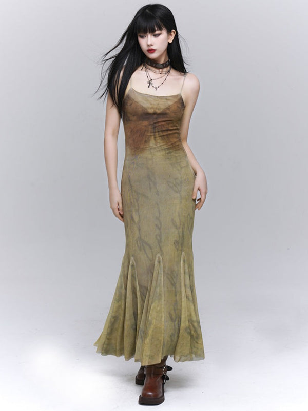 ダークサマーサスペンダードレス