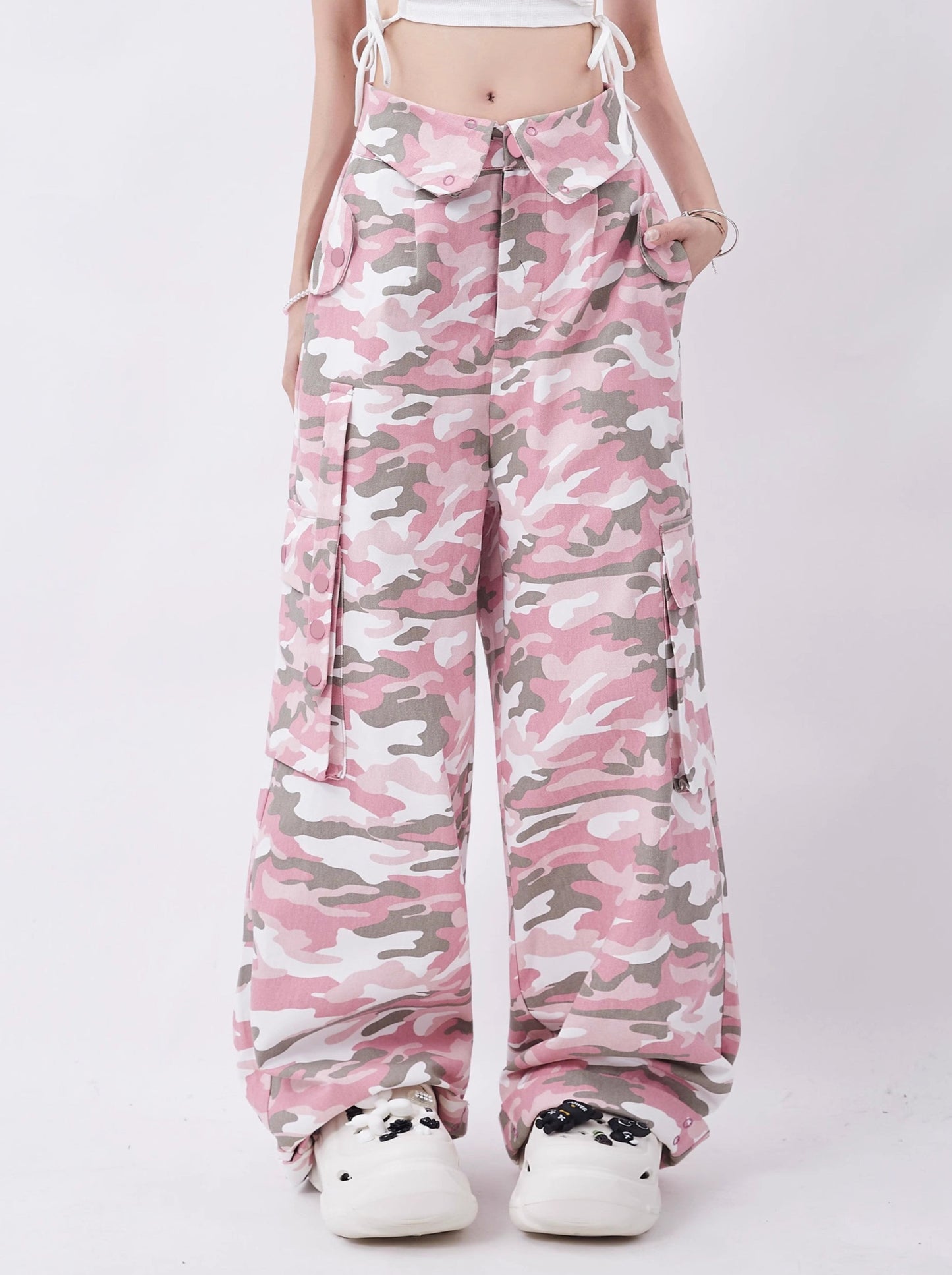 Street Flap Design Pants [Tie-dye Camouflage