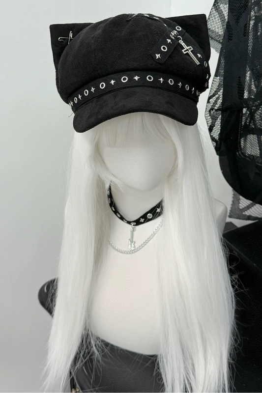 スタッズパンク猫耳ハット