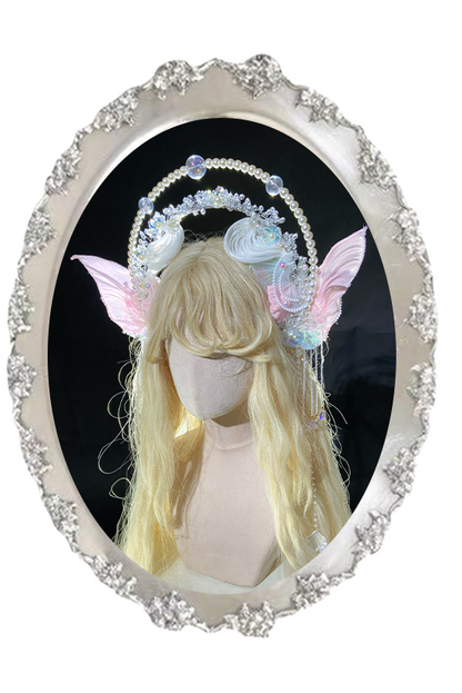 Mermaid Chiffon Lolita Dress + Crown + Headband + Sleeves