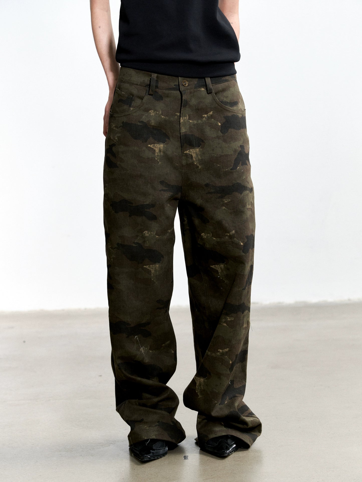 Razorr Original Vintage Camouflage Wide Leg Jeans