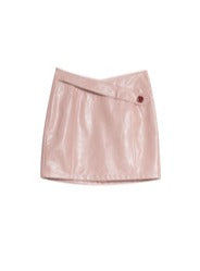 パウダーレザージャケット＋レザースカート