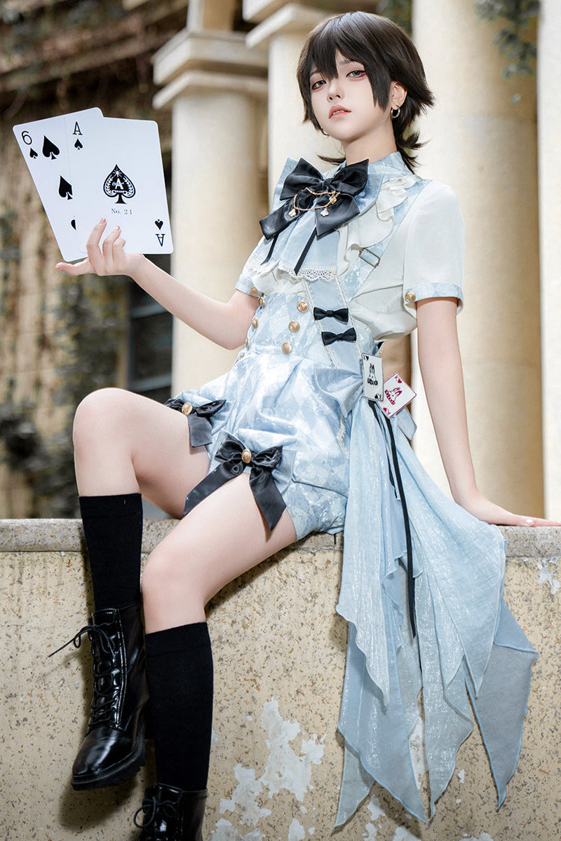 【予約商品】アリス皇子ロリータシャツ+ショートパンツ+ベルト