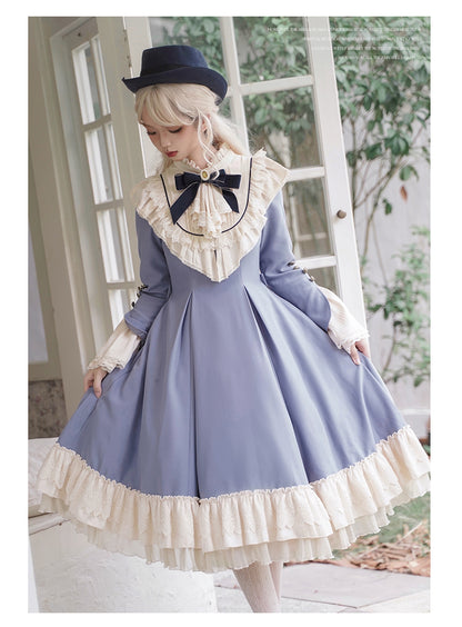 [Reservation deadline on October 22] Aria Elegant College Style Princess Sleeve Dress Suit