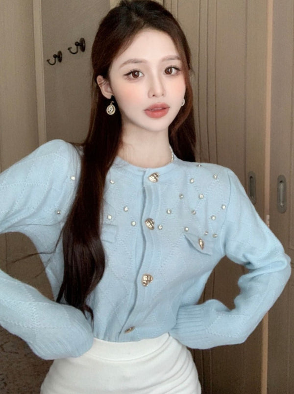 ビジューフレンチカーディガン