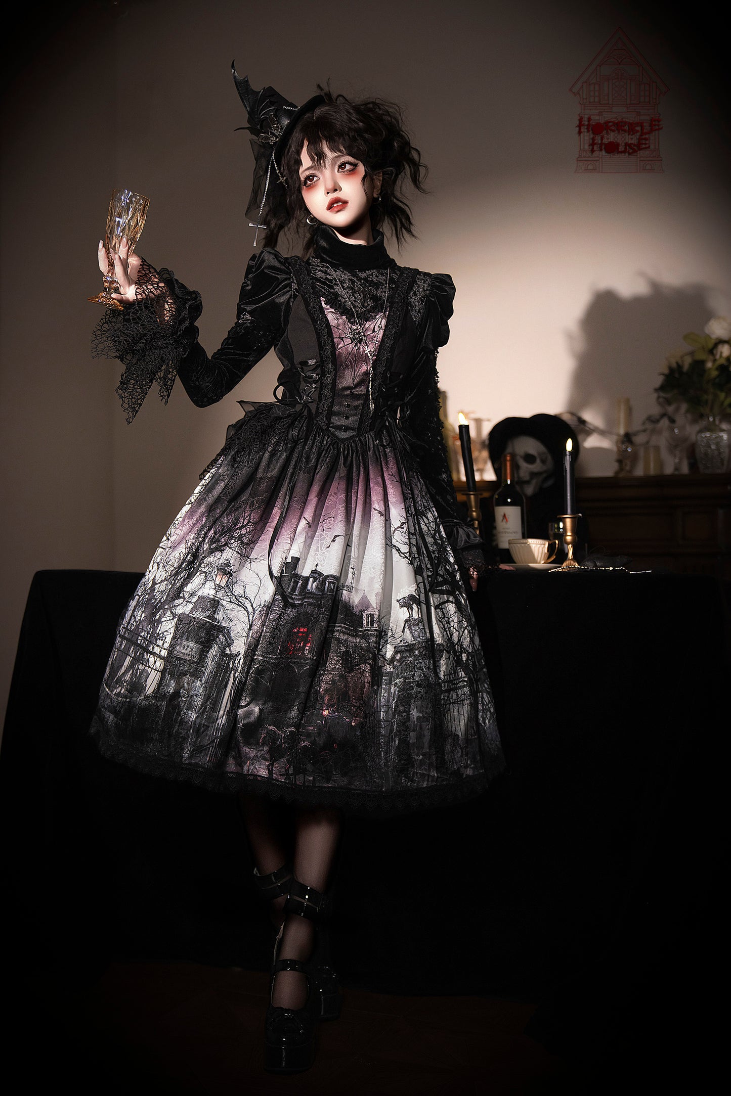 [Deadline for reservations: February 23] Horror House Spider Web Dark Gothic Suspended Dress