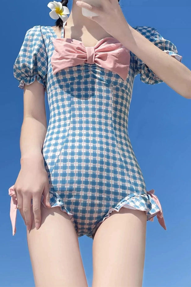 Retro Sweet Bow Swimsuit