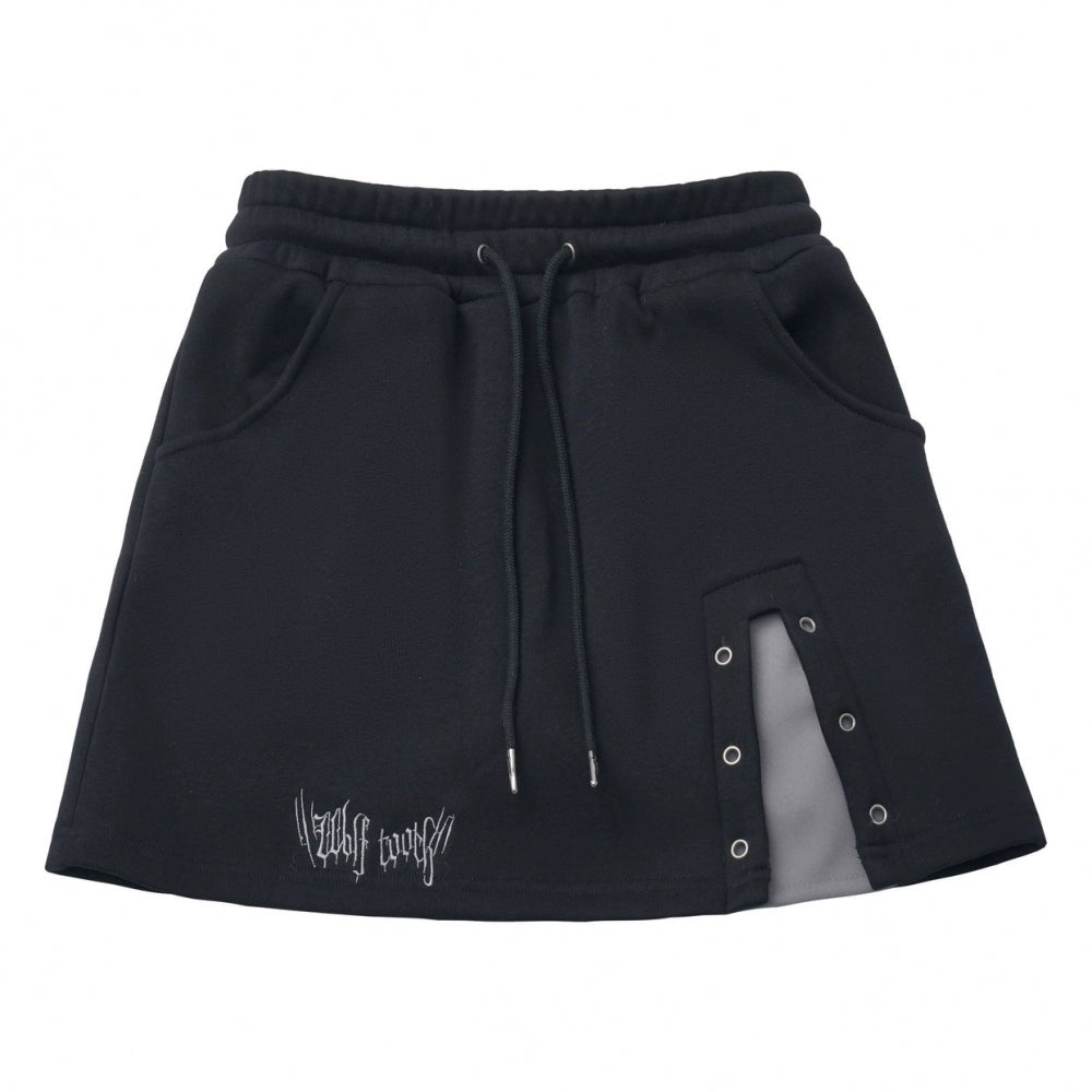 パッチワークファーフードコート+パンツ+シャツ+スカート+レッグカバー