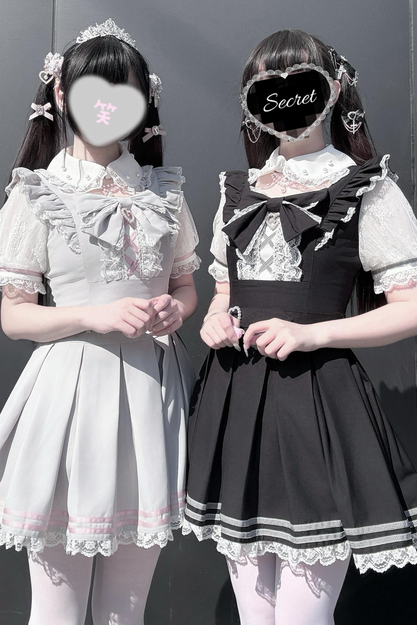 [Vorbestellartikel] Girly-Jirai-Kleid mit Perlen und Spitze