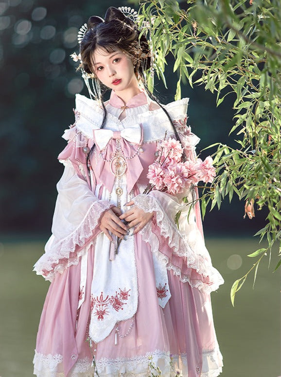 Ribbon China Sweet N'tique Lolita Suspender Dress