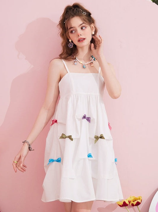 Colorful Ribbon Summer Camisole Dress