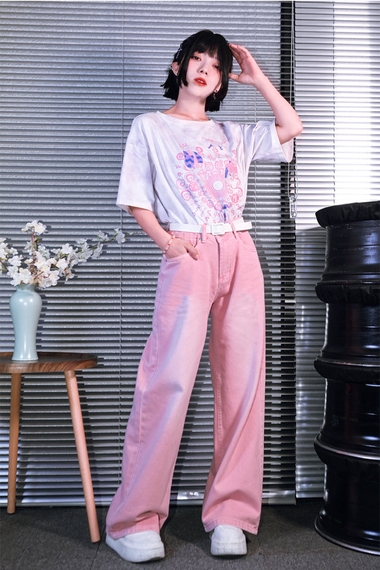 Osh pinky denim pants