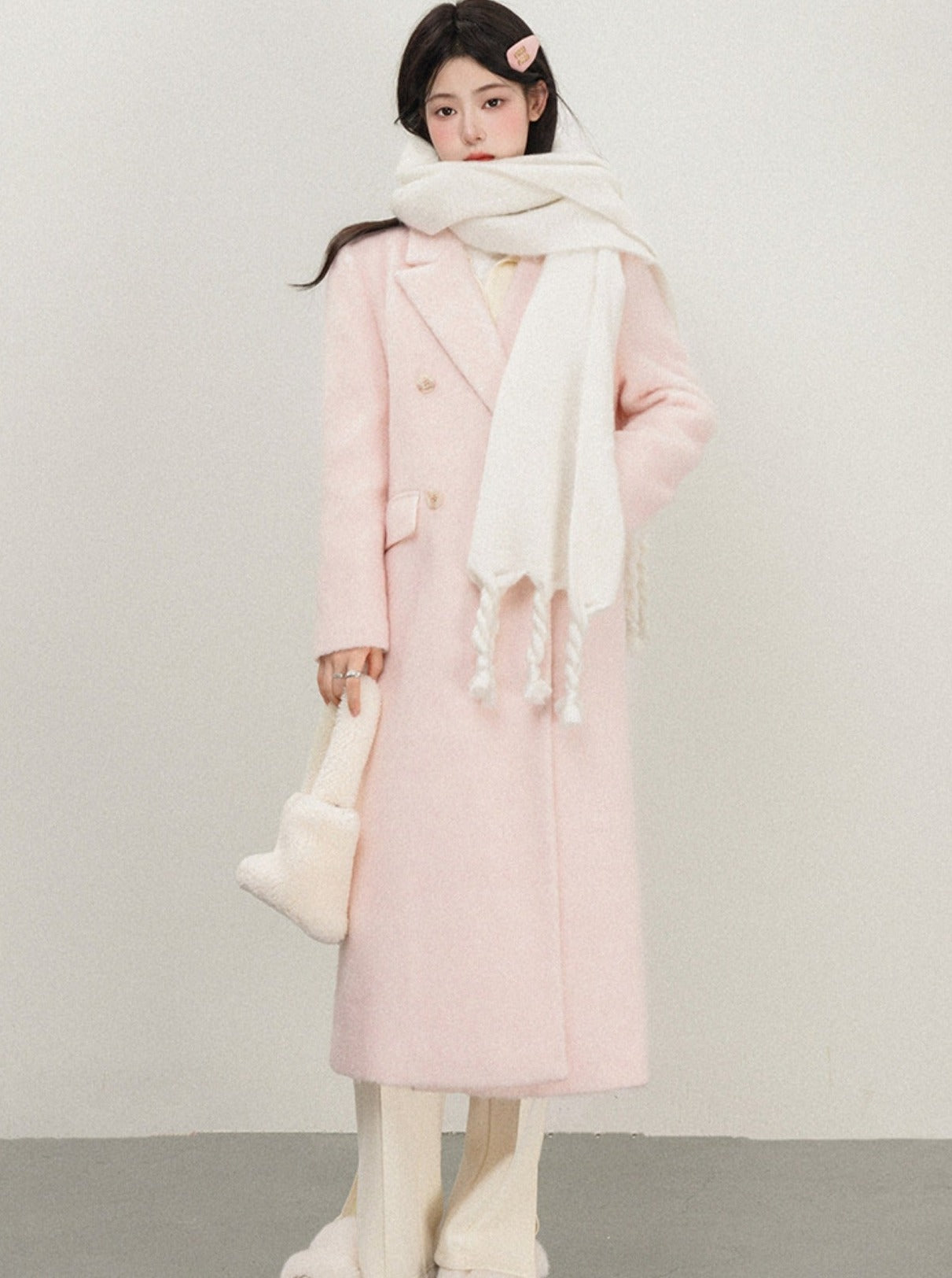 Sweet girly long wool coat