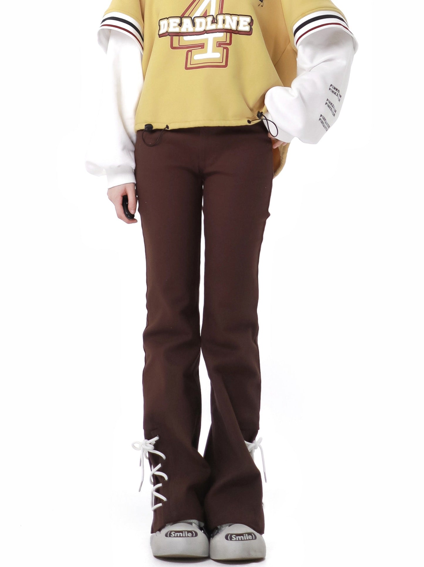 Cheese Chestnut Beige Style Layered New Tral Sweatshirt Pants Jacket Design Set