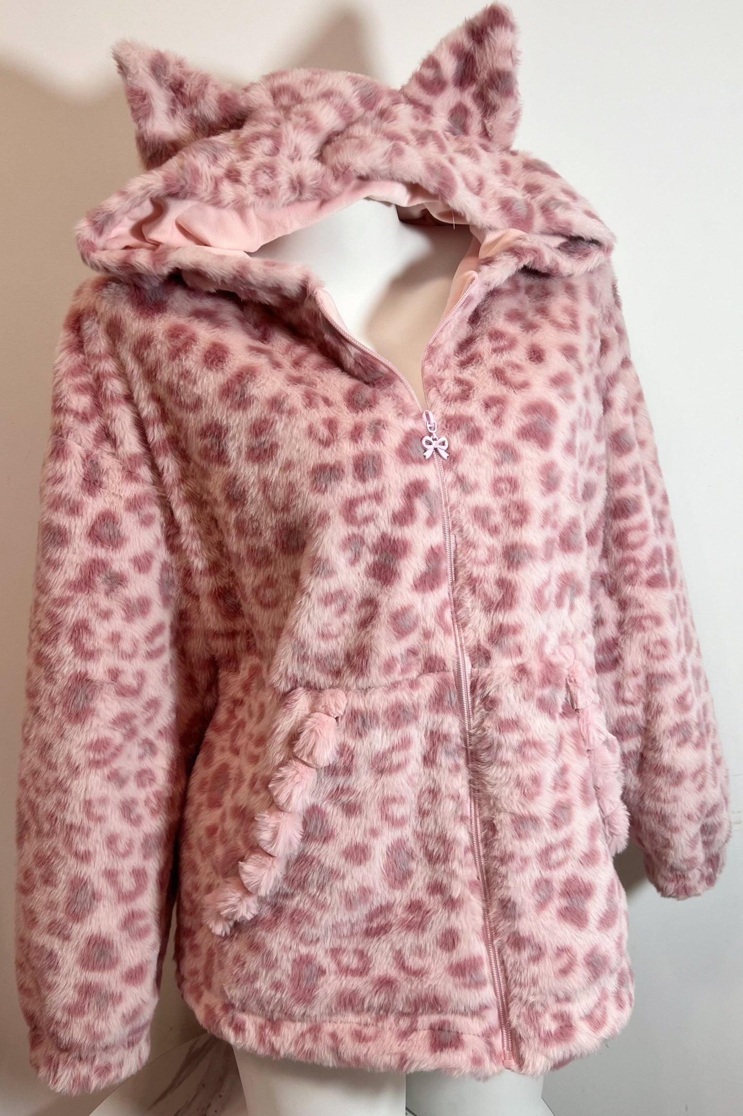 レオパード猫耳ファーコート