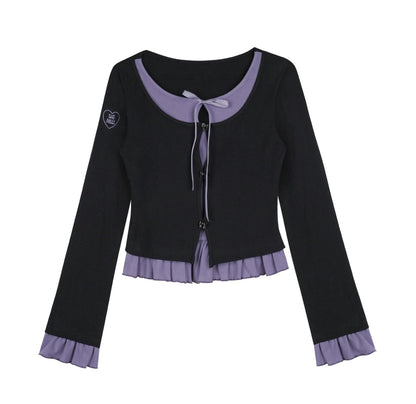 スイートロマンティックラッフルドトップス