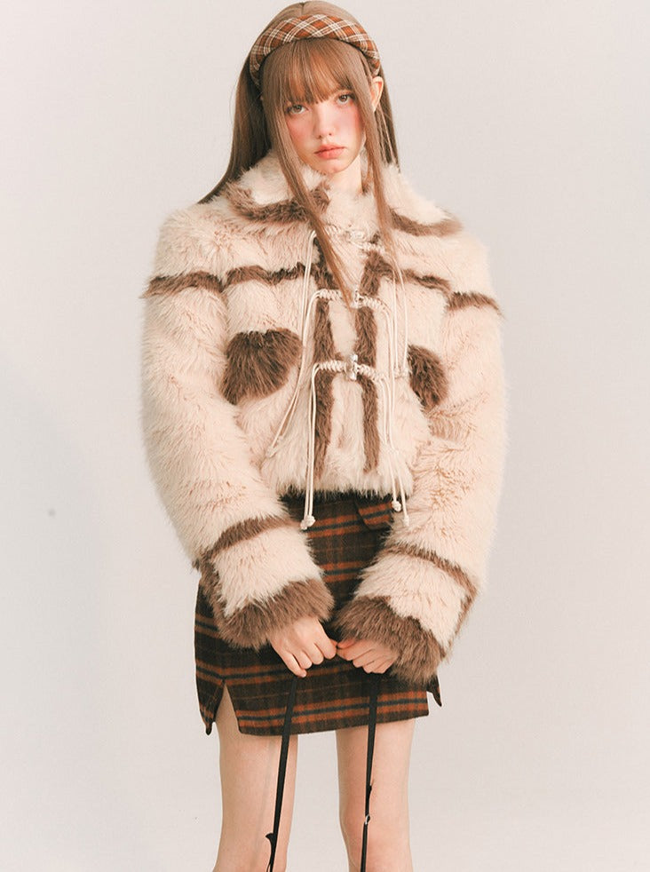 Milk Coffee Fur Short Coat