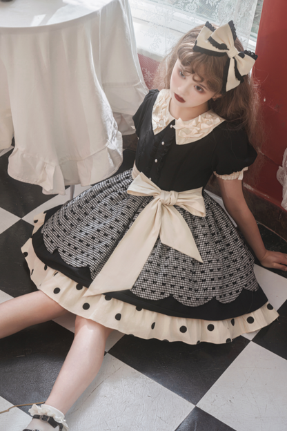 Peach Soda Dot Doll Lolita Dress