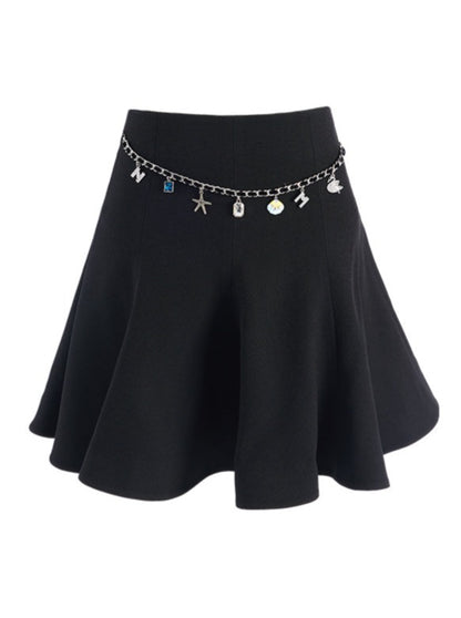 Bijoux Chain Flared Skirt