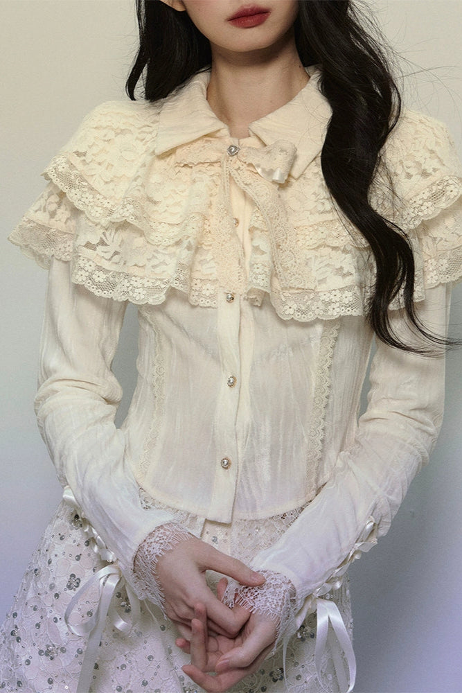 French Lace Elegant Shirt