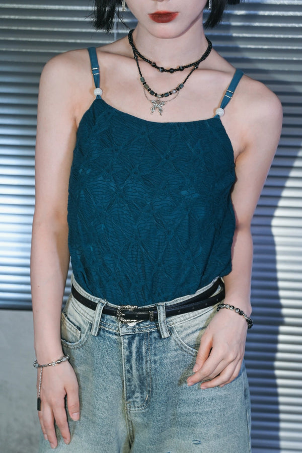 Mode Design Textured Sleeveless Top