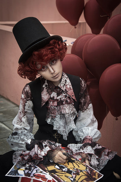 【12月10日予約締切】Bloodstainedプリントポイントテッドカラーシャツ