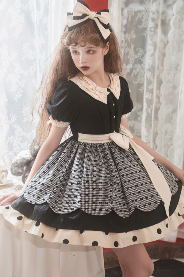 Peach Soda Dot Doll Lolita Dress