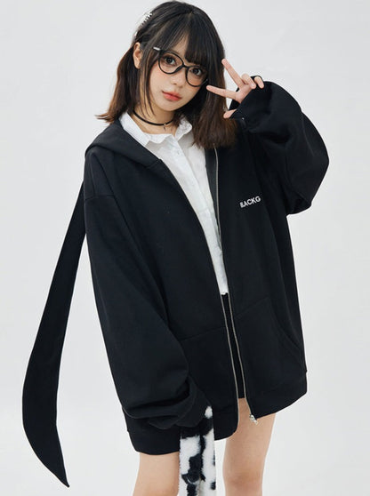 Bunny Hooded Over Hoodie