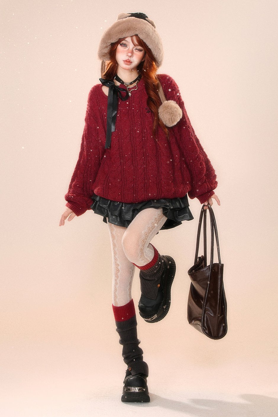 Raidy Style Red Twist Sweater