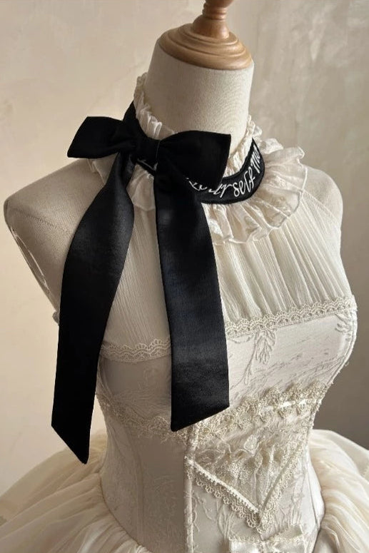 [Pre-order Deadline: May 29] Romantic Embroidered Ribbon Lolita Corset Tulle Dress