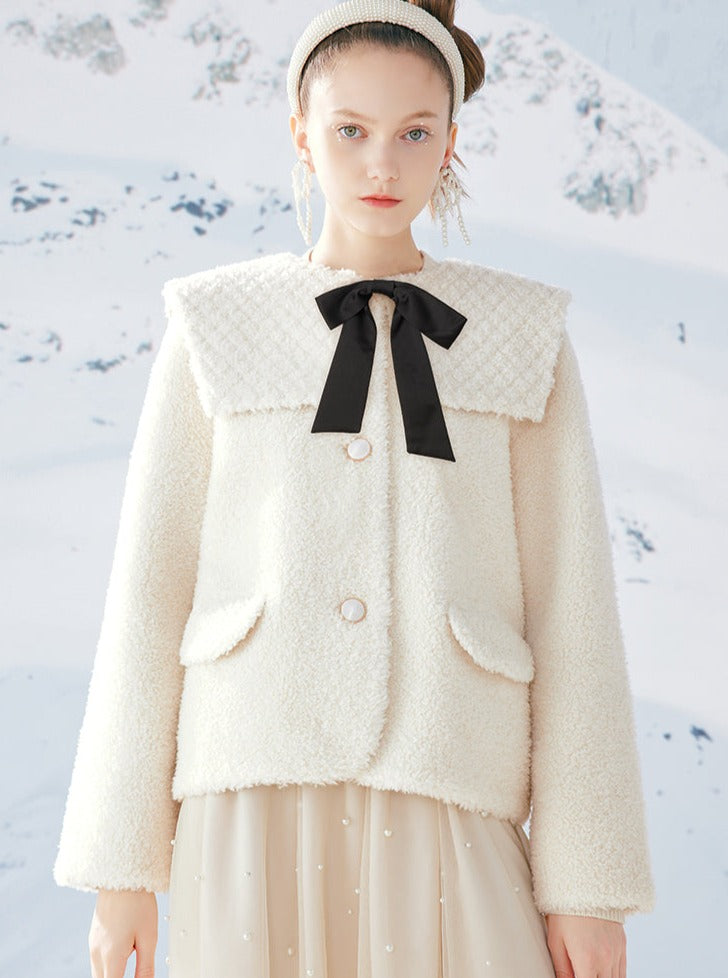 Sailor Ribbon Fur Coat