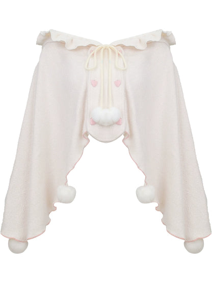 Snowflake Elf White Cape + Ribbon Top + Short Skirt