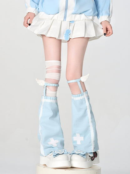 [Angel Neighborhood👼] Subculture Y2K Cross Leg Warmers