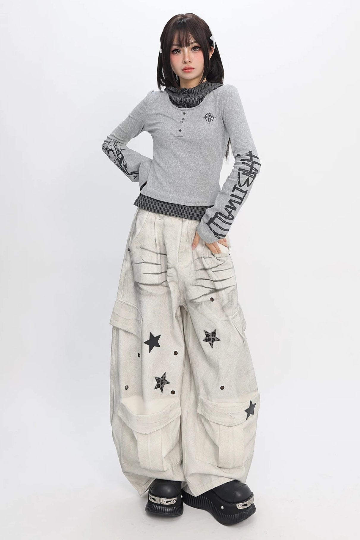 Vintage Tie-Dye Wide Leg Pants