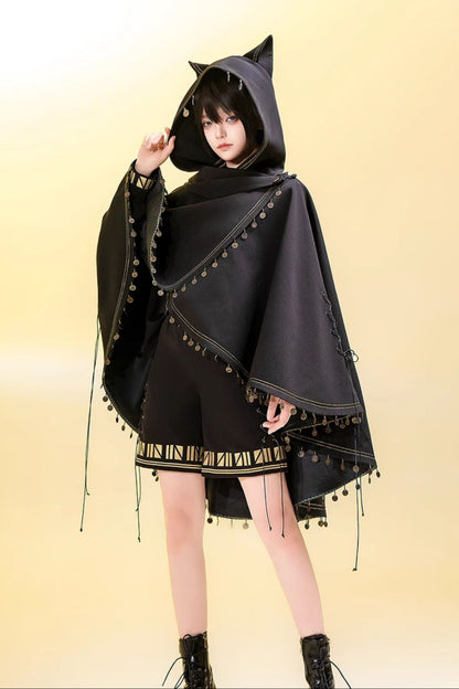 [Mar. 26, 2012 Deadline for reservation] Black Cat Lolita Prince Series Cat Ear Oversize Cloak