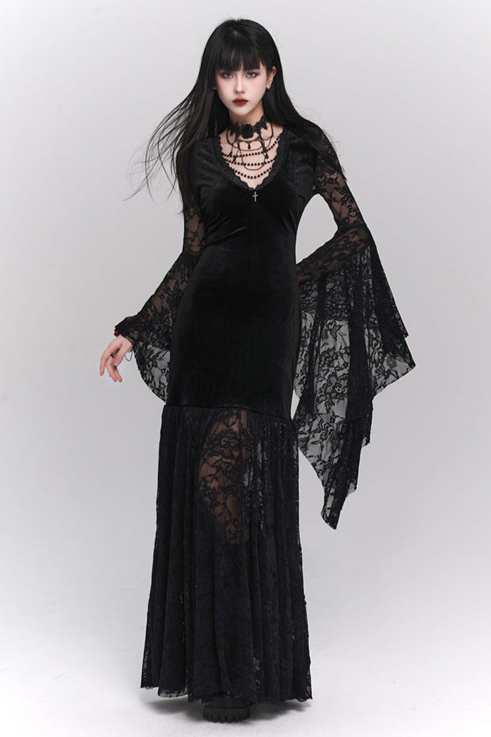 Dark Princess Sheer Long Dress