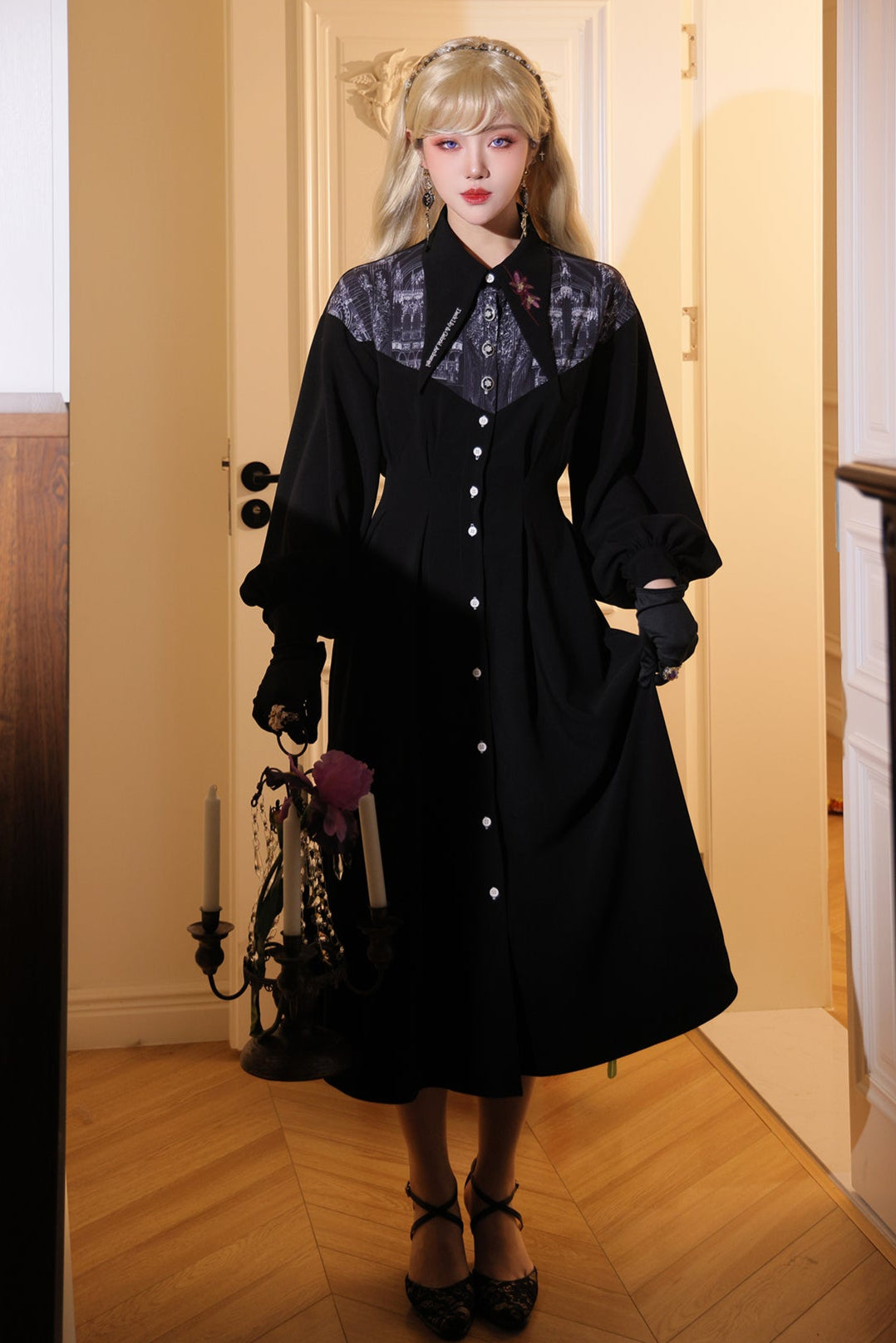 French Elegant Long Shirt Dress