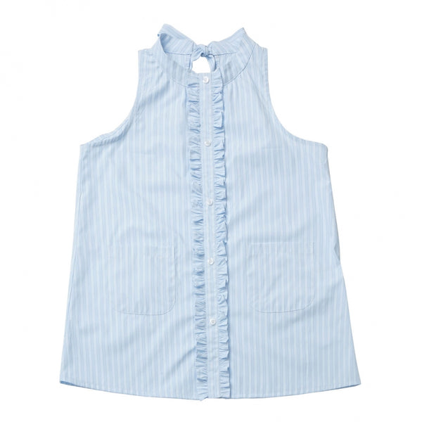 Seaside Stripe Shirt + Sleeveless Shirt + Overshirt + Skirt + Wide Pants + Denim Skirt