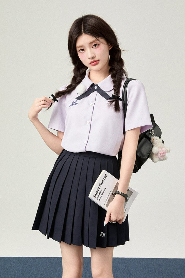 Flower Bell Thai Short Sleeve Shirt + Short Skirt + Long Skirt