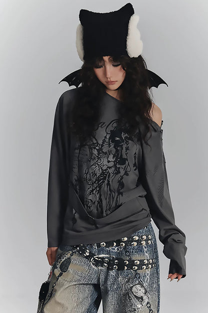 オフショルダースブカルチャートップス