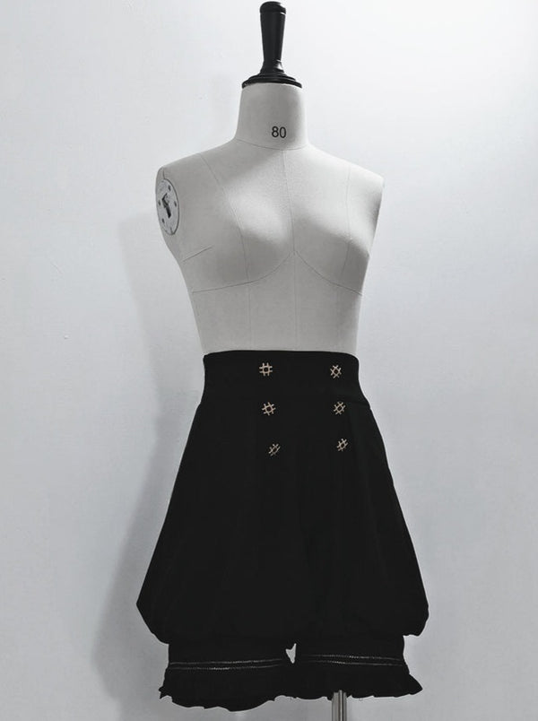 Manteau à capuche de prince des ténèbres + Gilet à capuche de lapin + Pantalon de citrouille + Chemise élégante à volants + Grand ruban de taille [Objet réservé].