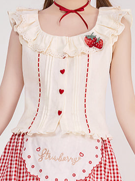 Sweet girly shirt + camisole + skirt