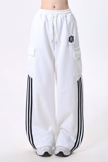 Retro Side Stripe Loose Sweatpants