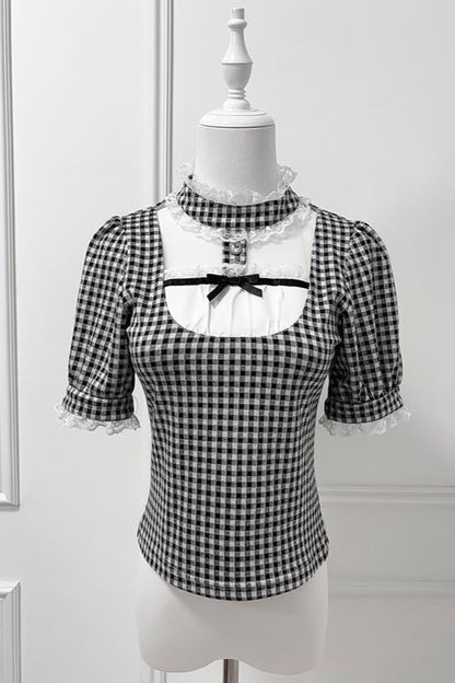 【予約商品】ゴシック地雷リボンカラートップス