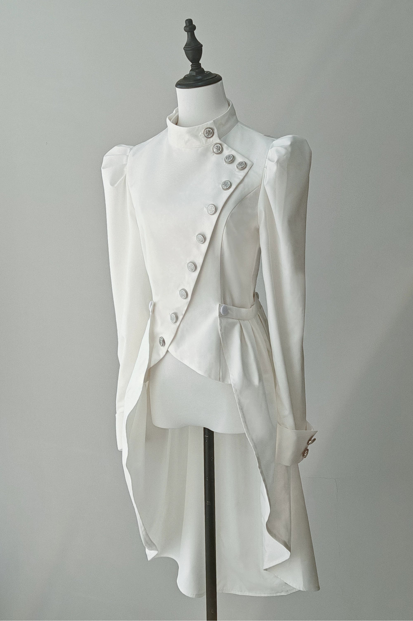 【9月28日予約締切】Gothic Prince Stand Collar Asymmetric Coat Jacket With Train