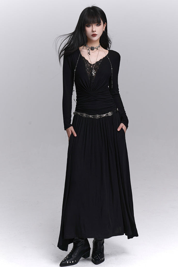 Mode Dark Long Dress