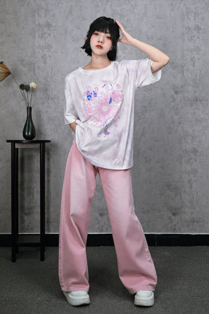 Osh pinky denim pants