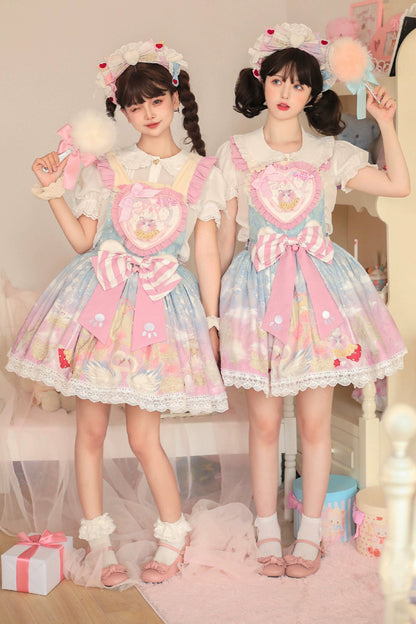Flannel Milk Candy Strap Lolita Dress