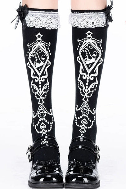 ロリータレースミッドカーフソックス